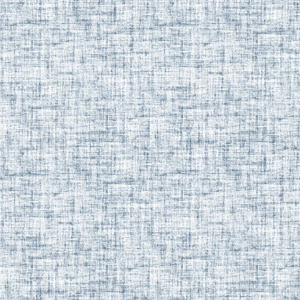 Sömlös Detaljerad Vävd Linne Textur Bakgrund Ljusblå Marinblå Linfiber Naturligt — Stockfoto