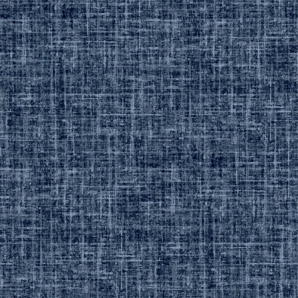 Seamless Detalhada Tecido Linho Textura Fundo Azul Marinho Efeito Ganga — Fotografia de Stock