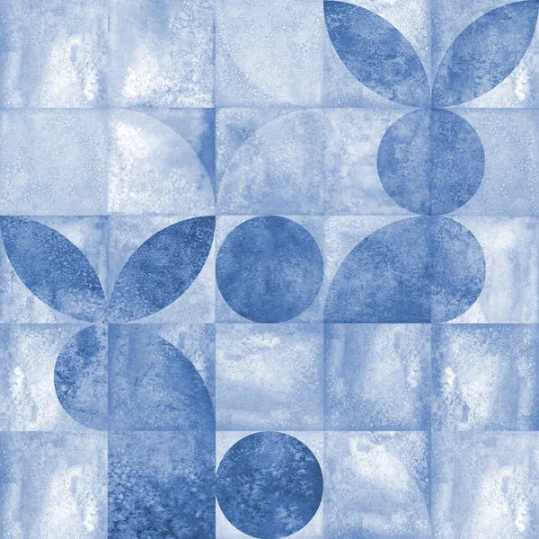 Húsvéti Nyulak Sziluettek Egyszerű Geometrikus Forma Kortárs Művészet Akvarell Zökkenőmentes — Stock Fotó