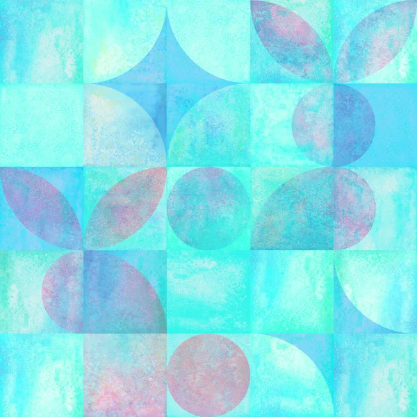 Húsvéti Nyulak Sziluettek Egyszerű Geometrikus Forma Kortárs Művészet Akvarell Zökkenőmentes — Stock Fotó