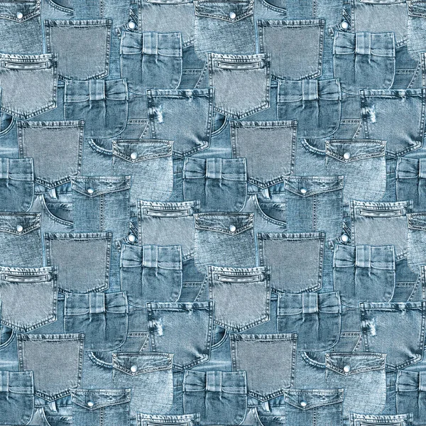 Jeans Pocket Mode Achtergrond Denim Blauw Marine Indigo Grunge Geweven — Stockfoto