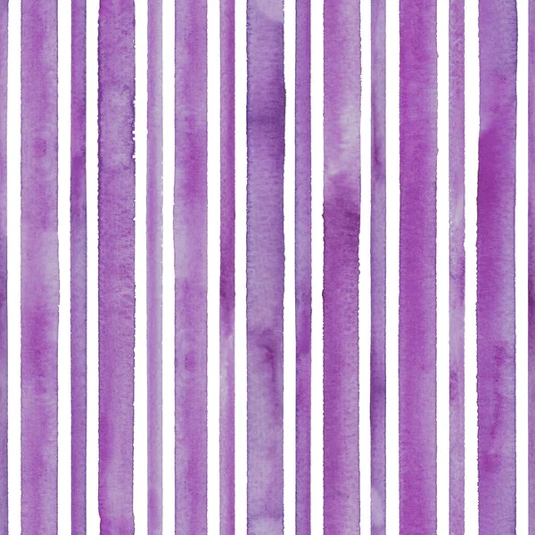 Watercolor Teal Blue Stripes White Background Purple White Striped Seamless — Photo