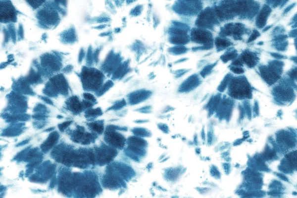 Teinture Cravate Shibori Aquarelle Peinte Main Ornementale Indigo Bleu Marine — Image vectorielle