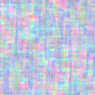 Soyut grunge çapraz geometrik şekiller çağdaş sanat çok renkli, kusursuz desenli arka plan. Suluboya el rengarenk fırça darbeleri dokuyu çizer. Tekstil, duvar kağıdı ve ambalaj için suluboya baskı