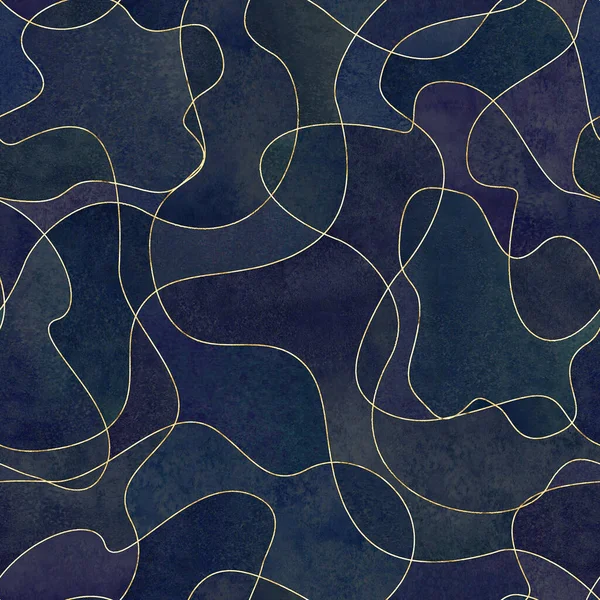 Watercolor Abstract Modern Flat Geometric Liquid Shape Forms Seamless Pattern — Stockfoto