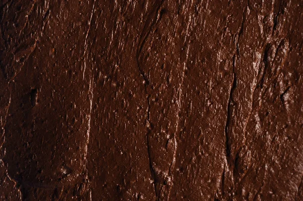 Chocolate Leite Manchado Fundo Marrom Horizontal Borrada Torno Das Bordas — Fotografia de Stock