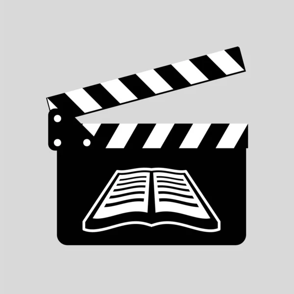 Κουπόνι Ένα Βιβλίο Ταινία Προσαρμοσμένη Από Βιβλίο Κομψός Πίνακας Ένα — Διανυσματικό Αρχείο