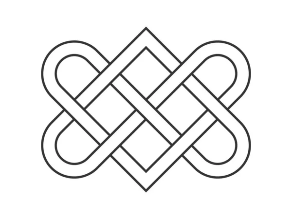 Icono Línea Nudo Amor Celta Antiguo Adorno Que Simboliza Amor — Vector de stock