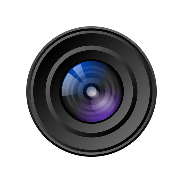 Realistic Camera Lens Lens Flare Photography Aperture Shutter Speed Concept — ストックベクタ