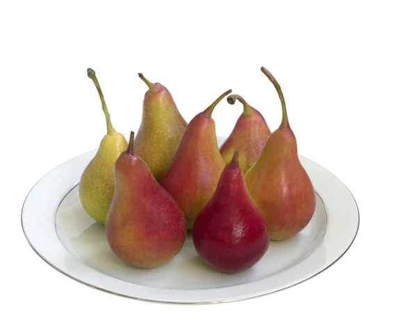 The pears on the plate — Stock Photo, Image