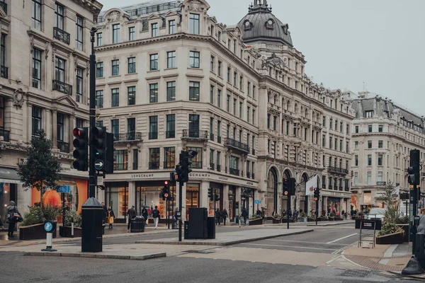 Londres Reino Unido Outubro 2021 Vista Lojas Tranquila Regent Street — Fotografia de Stock