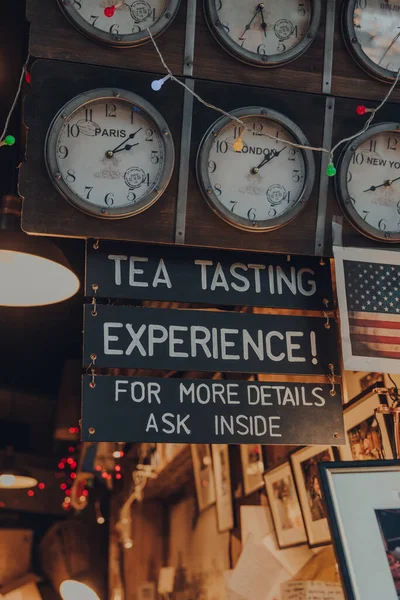London Großbritannien Oktober 2021 Tea Tasting Experience Schild Tea You — Stockfoto
