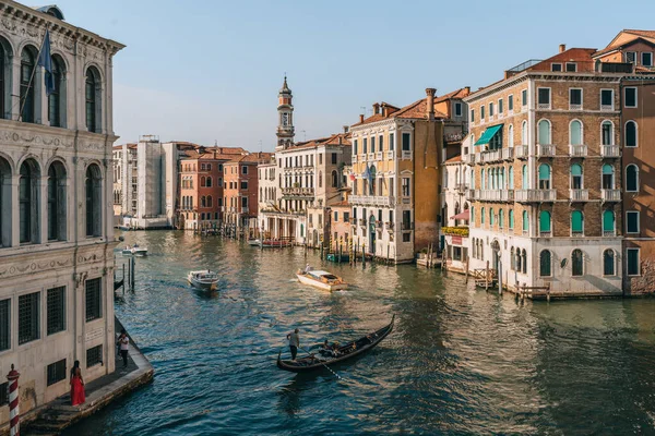 Venise Italie Mai 2022 Bateaux Naviguant Travers Grand Canal Les — Photo