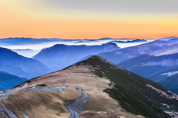 Mountains and clouds in Romania