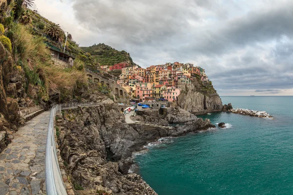 Manarola Köyü, İtalya 'nın Cinque Terre kıyısında. — Stok fotoğraf