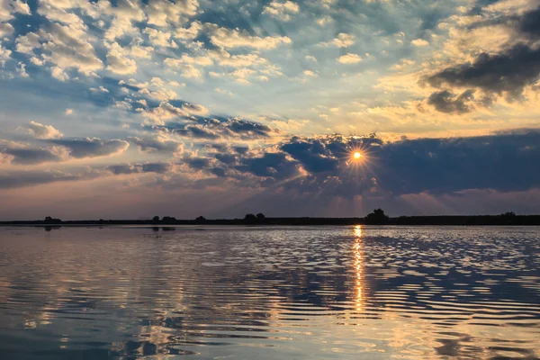 Salida del sol en el Delta del Danubio —  Fotos de Stock