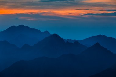 Sunset over the Fagaras Mountains, Southern Carpathians clipart