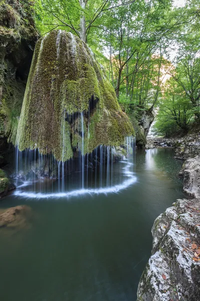 Bigar kaskady spada w nera beusnita wąwozy national park, Rumunia. — Zdjęcie stockowe