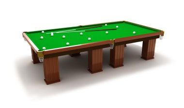 Bilardo masası topları ve yardımlar ile