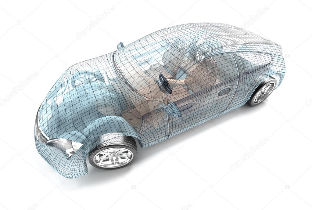 Car design, wire model. My own design. Stock Photo by ©Alexmit 13495196