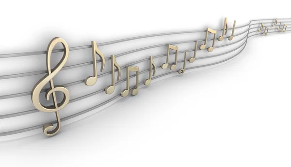 Set of nine musical notes isolated on white — Stock Photo, Image