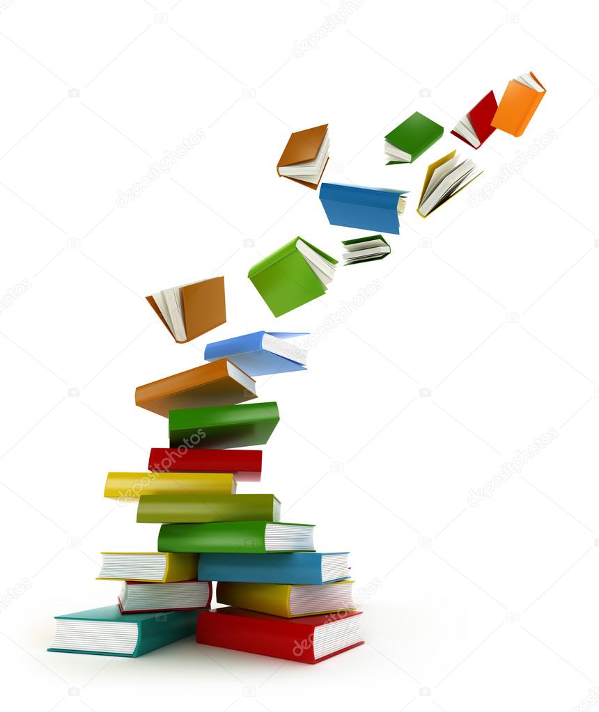 Books Tornado . Isolated on white