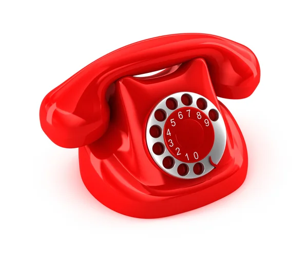 Old-fashioned phone over white background — Stock Photo, Image