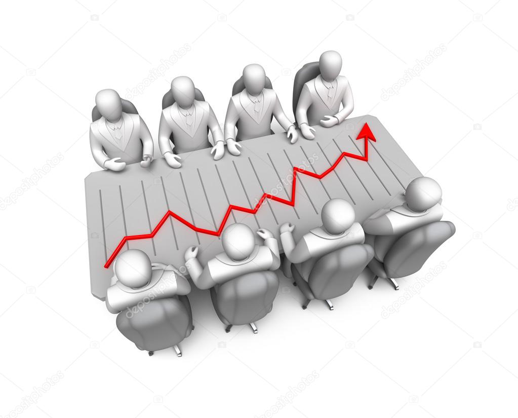 Business discussing and financial chart diagram
