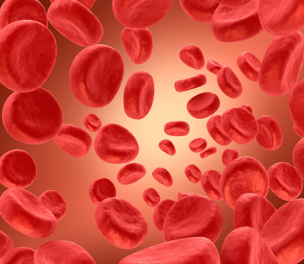 Erythrocytes. Red blood cells concept 3d image.