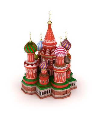 Moskova, Rusya kırmızı kareye Saint Basil Katedrali