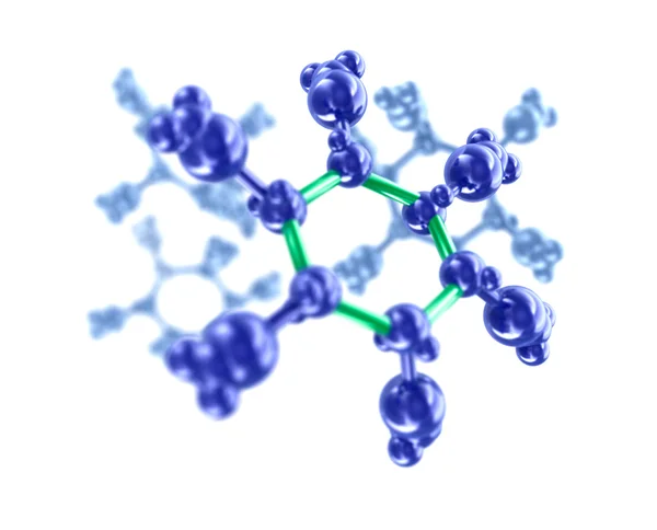 Estrutura molecular abstrata. Isolado em branco . — Fotografia de Stock