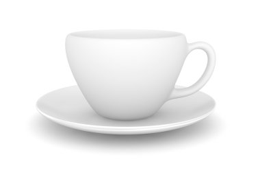 Cup on white background. clipart