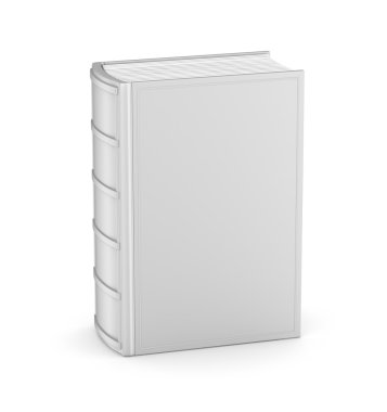 Boş beyaz kapaklı kitap