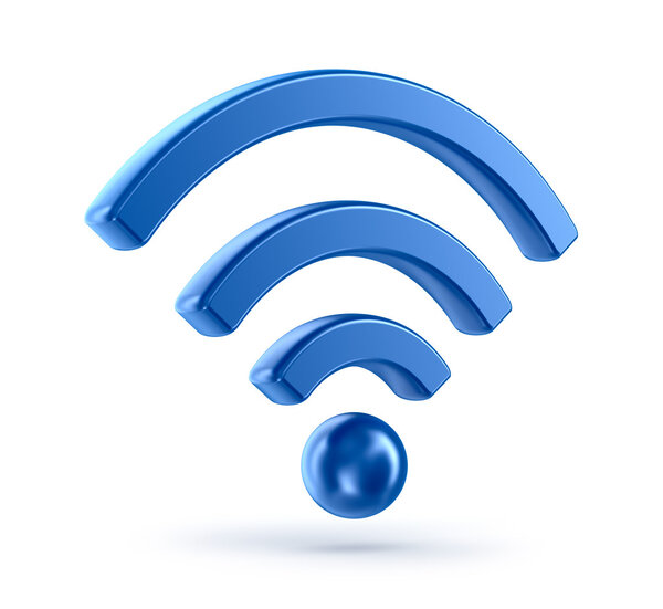 Wifi (wireless network) 3d icon symbol