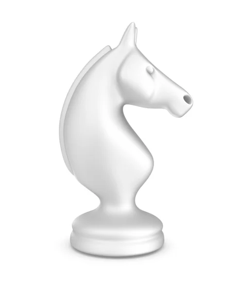 Rycerz białej szachy kawałek — Zdjęcie stockowe