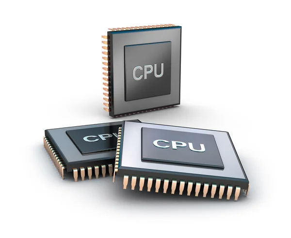 Set of microprocessors — Stock Photo, Image