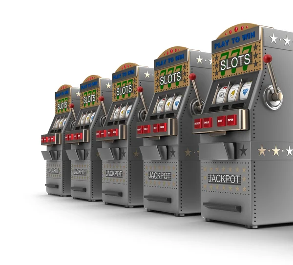 Slot makineleri kümesi — Stok fotoğraf