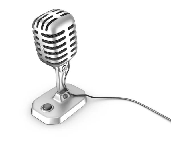 Old style microphone — Stock Photo, Image