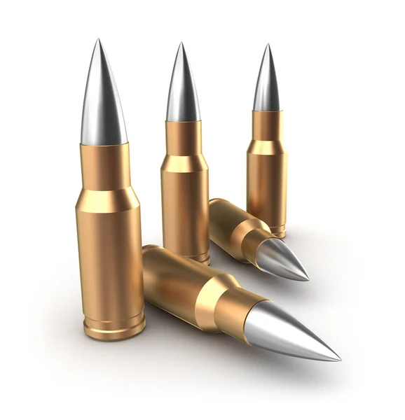 Ammo catridges with bullets — Stock Photo, Image