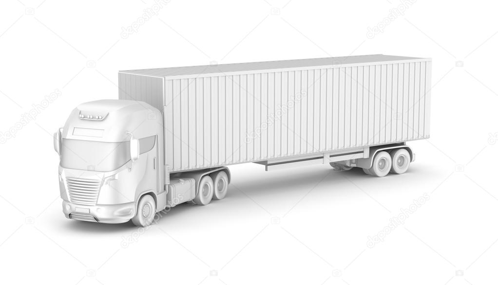 Truck with container. Blank. My own design.