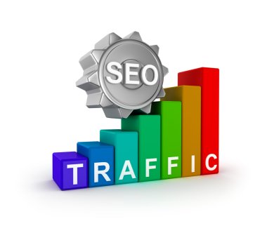 renkli grafik SEO kavramı.
