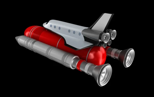 Shuttle model met vervoerder. mijn eigen ontwerp. — Stockfoto