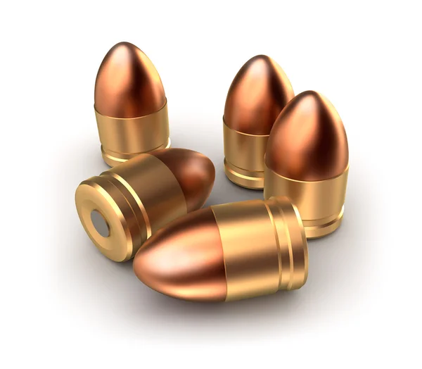 Πακέτο catridges πυρομαχικά πιστόλι με σφαίρες. έννοια. — Φωτογραφία Αρχείου