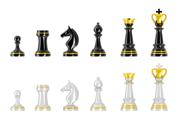 Sjabloon voor chess pieces. — Stockfoto