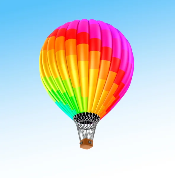 Luchtballon in blauwe hemel — Stockfoto