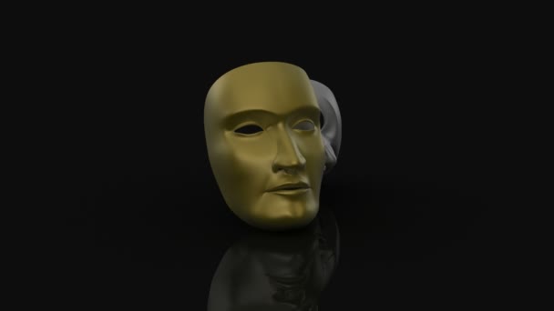 Theater masks animation — Stock Video