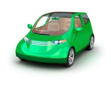 Araba beyaz zemin üzerine kompakt. kendi tasarım