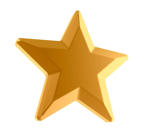 Gold star over white — Stock Photo, Image