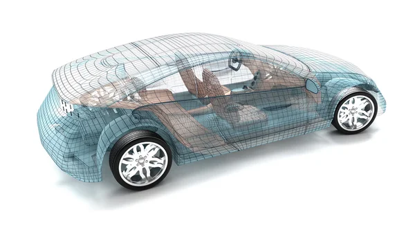 Car design, wire model. My own design. — Stock Photo, Image