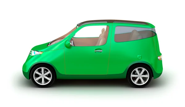 Compact car on white background. My own design — Stock Photo, Image